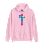 Colorful Trapstar Rainbow Pink And White Hoodie
